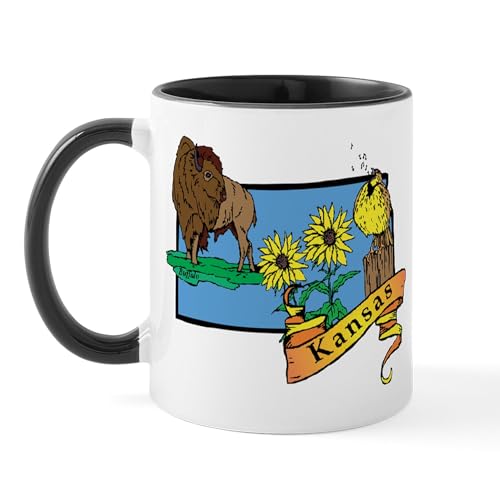 White/Black Inside - Kansas Mug
