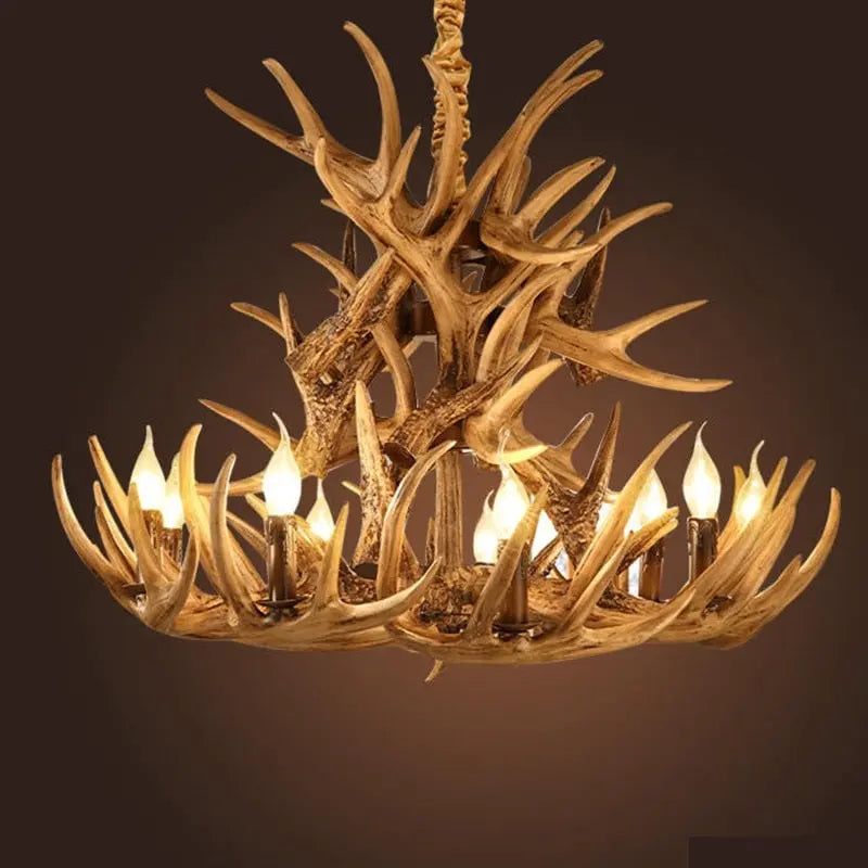 Brielle Modern Antler Chandelier - Rustic Elegant Lighting Fixture for Dining Room, Living Room & Cabin Decor - Perfect for Farmhouse, Lodge & Western Style Homes