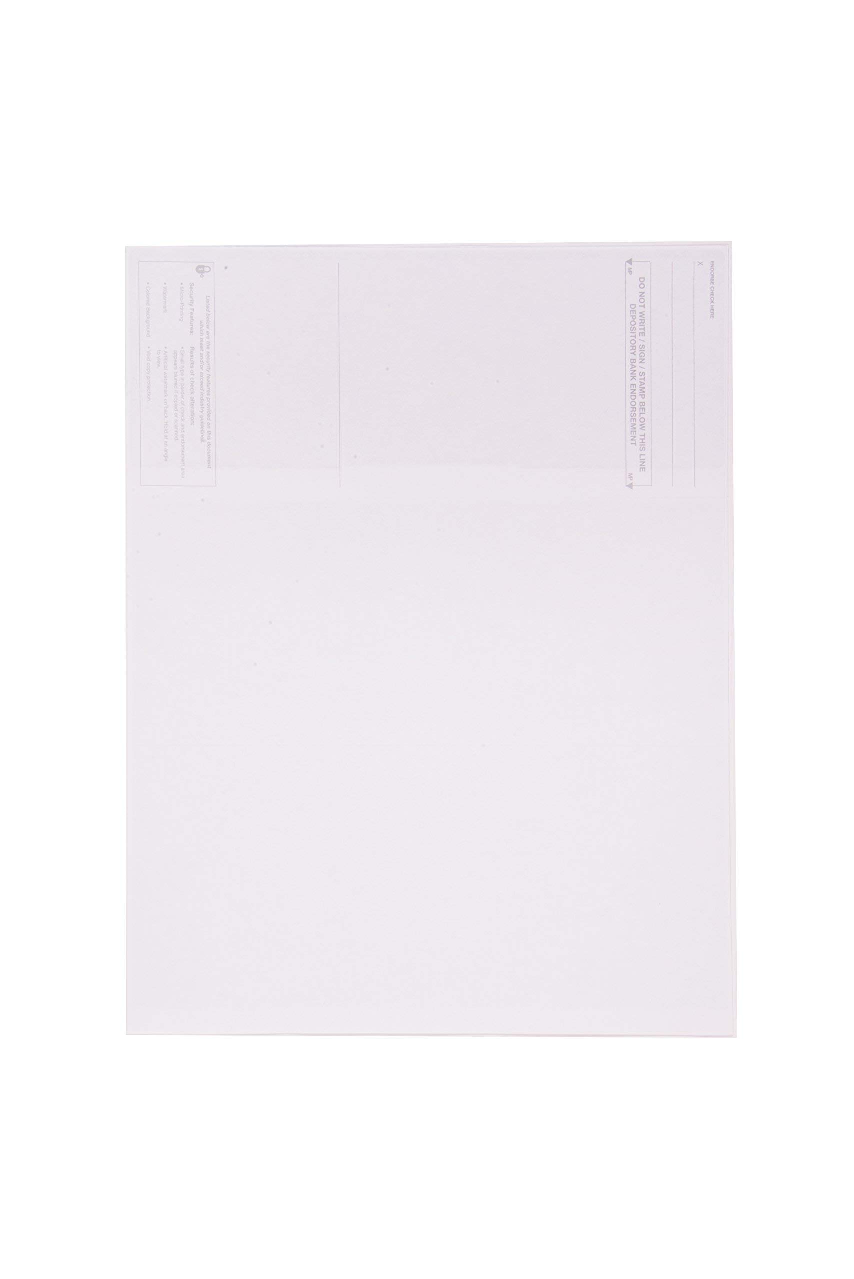 CheckOMatic Computer Check Paper - 100 Pack Blank Check Stock with Security Features | Compatible with Laser Printers | Blue Marble Design | Perfect for Business Payroll, Personal Banking & Financial Transactions