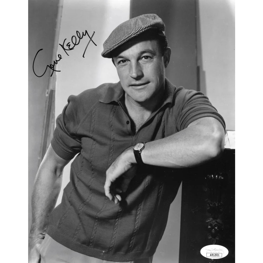 Gene Kelly Autographed 8x10 Photo with JSA COA - Singin' in the Rain Signed Memorabilia - Perfect for Movie Collectors, Home Theater Decor & Classic Film Fans