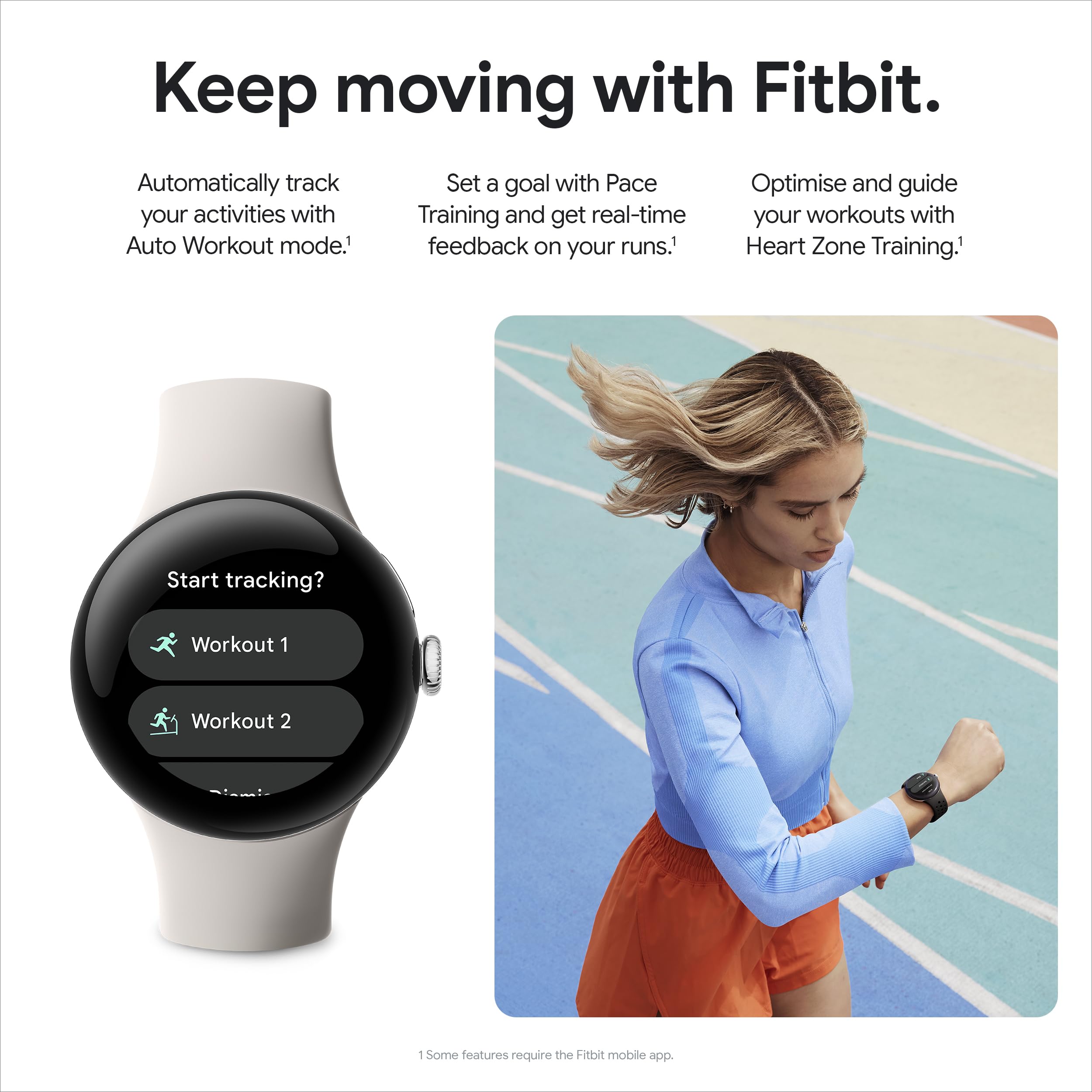 Google Pixel Watch 2 Smartwatch with Fitbit Heart Rate Tracking, Stress Management & Safety Features - Android Wear OS Watch with Polished Silver Aluminum Case & Porcelain Active Band - Wi-Fi Connected for Fitness, Workouts & Daily Wear