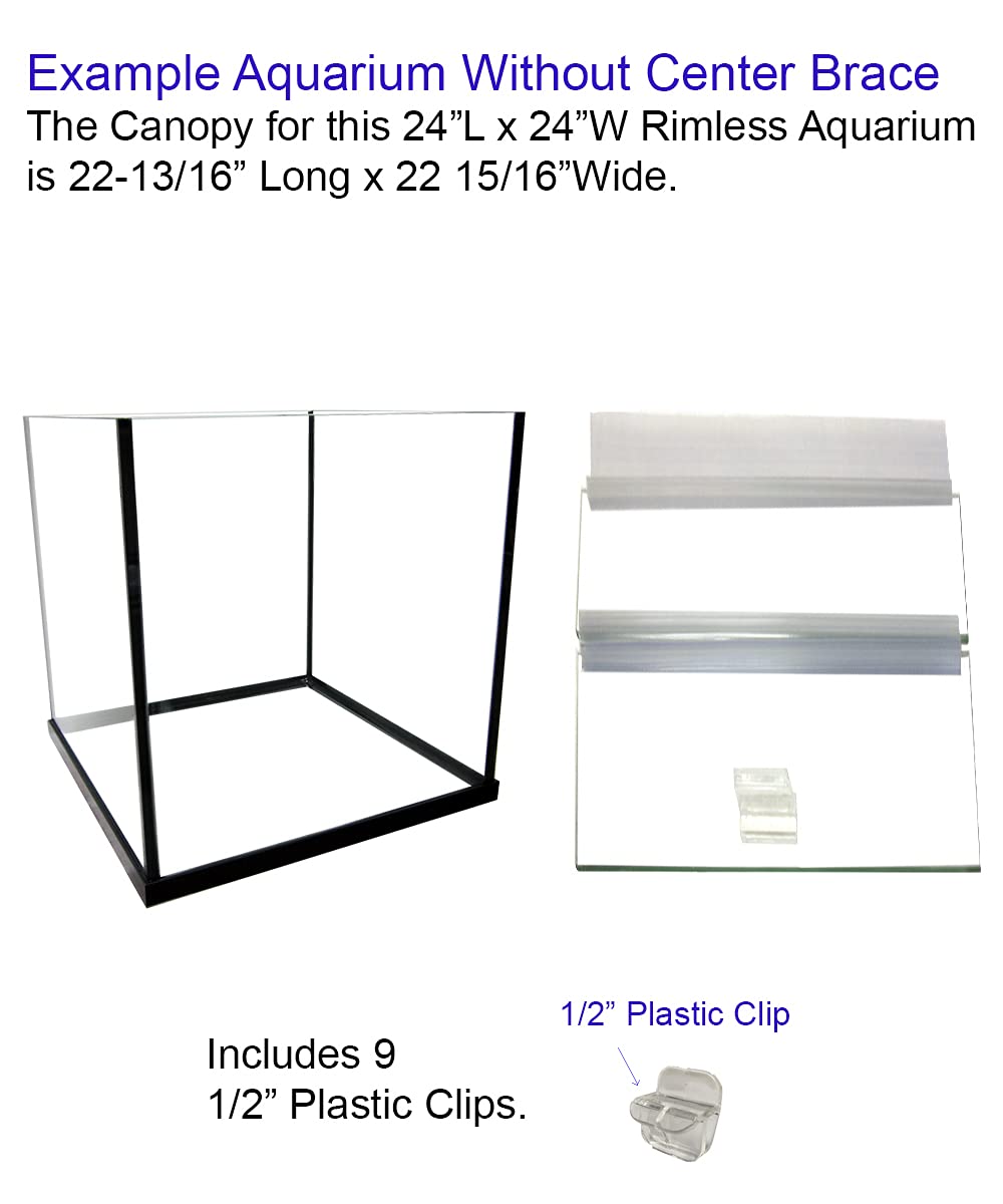 Premium Rimless Aquarium Glass Canopy - 24