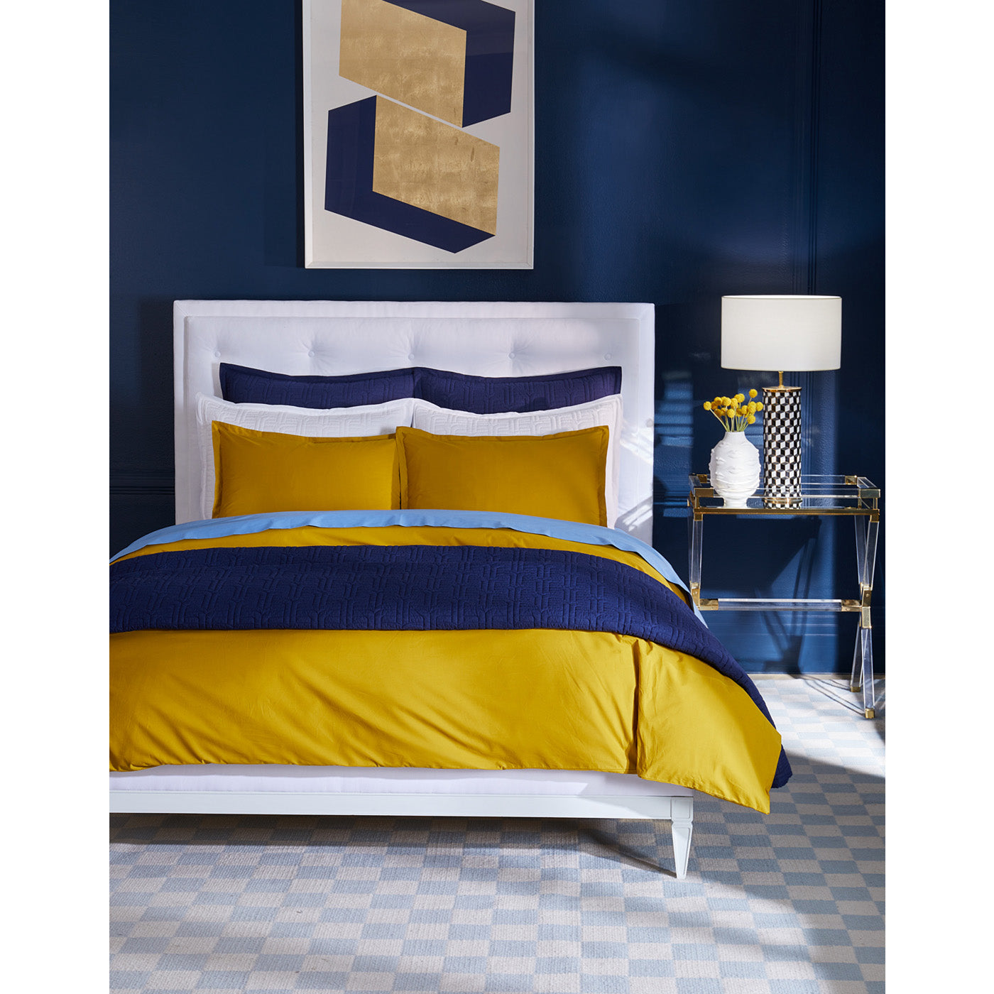 Lampert Queen Size Bed Frame - Modern Upholstered Platform Bed with Wooden Slats - Perfect for Bedroom, Guest Room & Master Suite