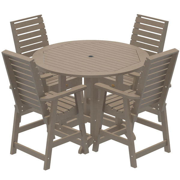 Glennville 5-Piece Round Counter Height Dining Set - Perfect for Small Spaces, Breakfast Nooks & Modern Kitchens