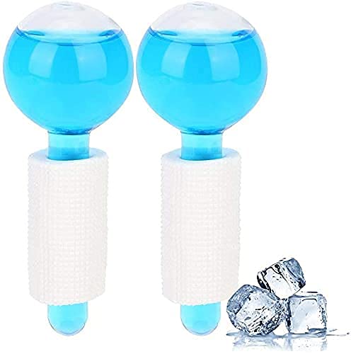 OCTOPUS PRIME Ice Globe Facial Massager - 2 Pack Cooling Face Roller Balls for Skin Tightening & Puffiness Relief | Blue Standard Size | Perfect for Morning Routine, Spa Days & Post-Workout Recovery