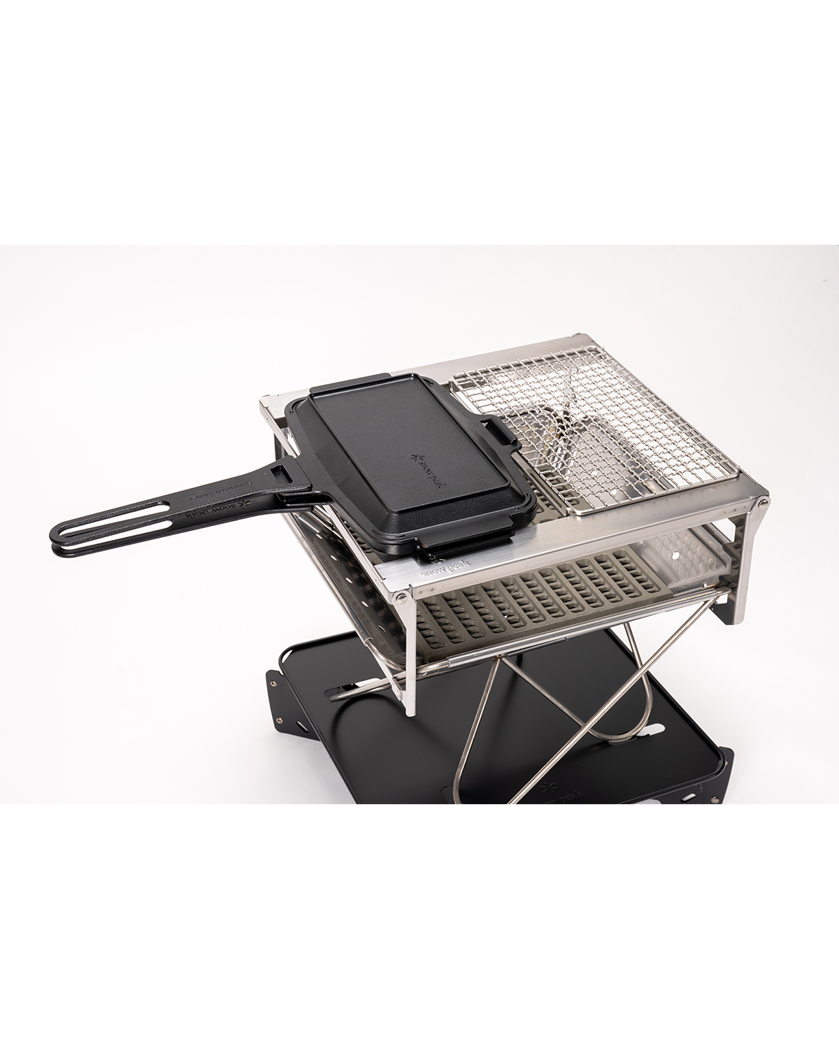 Premium Cast Iron Sandwich Press & Grill Pan - Perfect for Paninis, Grilled Cheese, and Breakfast Sandwiches at Home or Camping