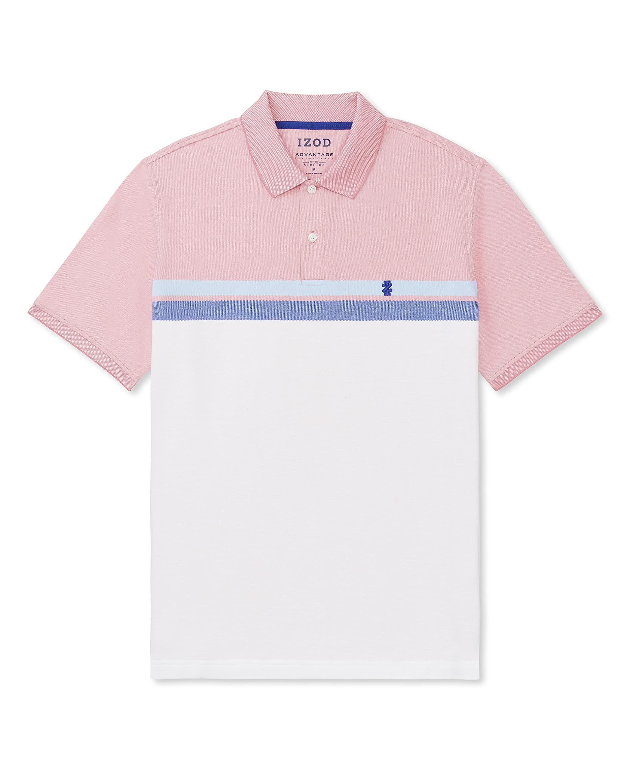 IZOD Men's Big & Tall Performance Colorblock Polo Shirt - Moisture-Wicking, Breathable & Comfortable for Golf, Work & Casual Wear