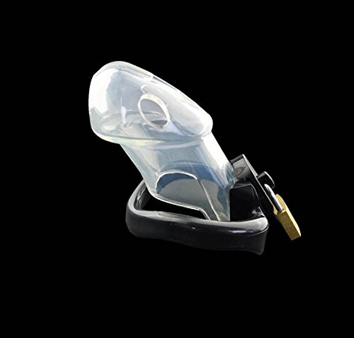 Hypoallergenic Male Chastity Cage - Clear Plastic Cock Ring for Adult Play & BDSM