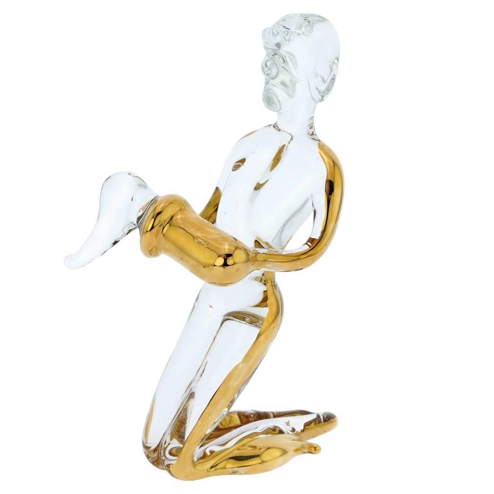 Authentic Murano Glass Aquarius Zodiac Sign Figurine - Handmade in Venice, Italy | Perfect for Home Decor, Astrology Gifts & Zodiac Collections