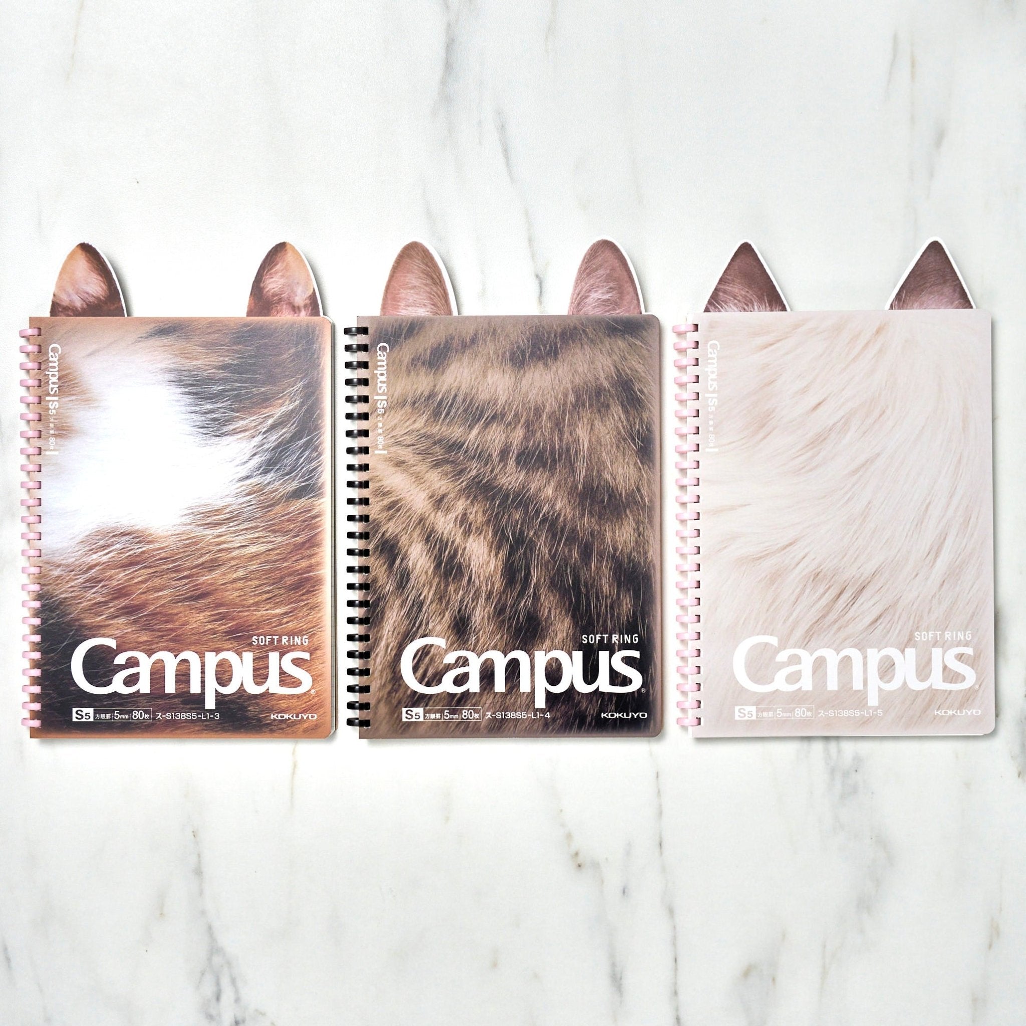 Limited Edition Campus Paw Soft Ring Notebook by KOKUYO - Cute Animal Design for School, Office & Journaling - Perfect for Students, Professionals & Note-Taking