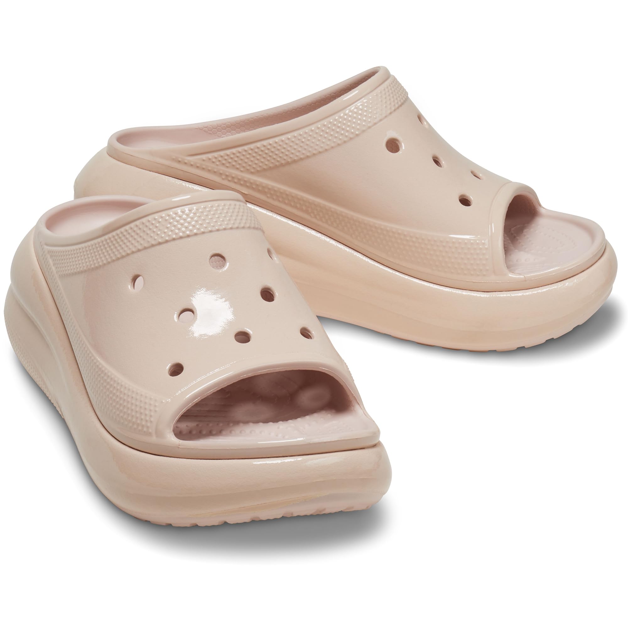 Crocs Unisex-Adult Crush Slide Sandals - Comfortable & Lightweight - Quartz (Women's 5/Men's 3) - Perfect for Beach, Pool, and Casual Wear