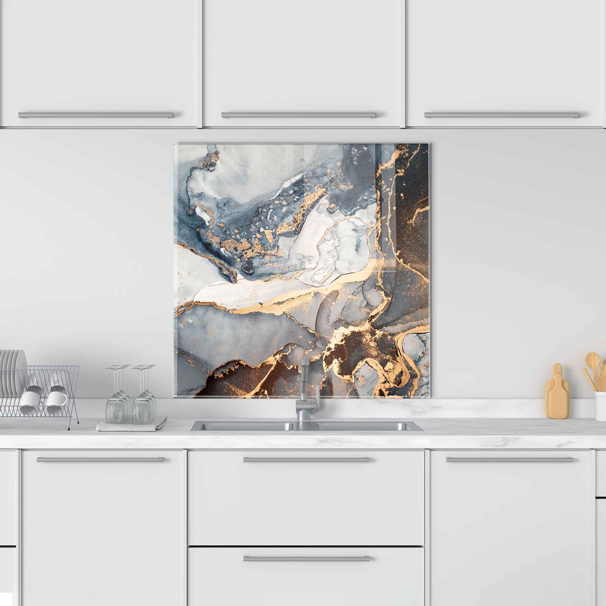 Premium Tempered Glass Kitchen Backsplash - 30x30