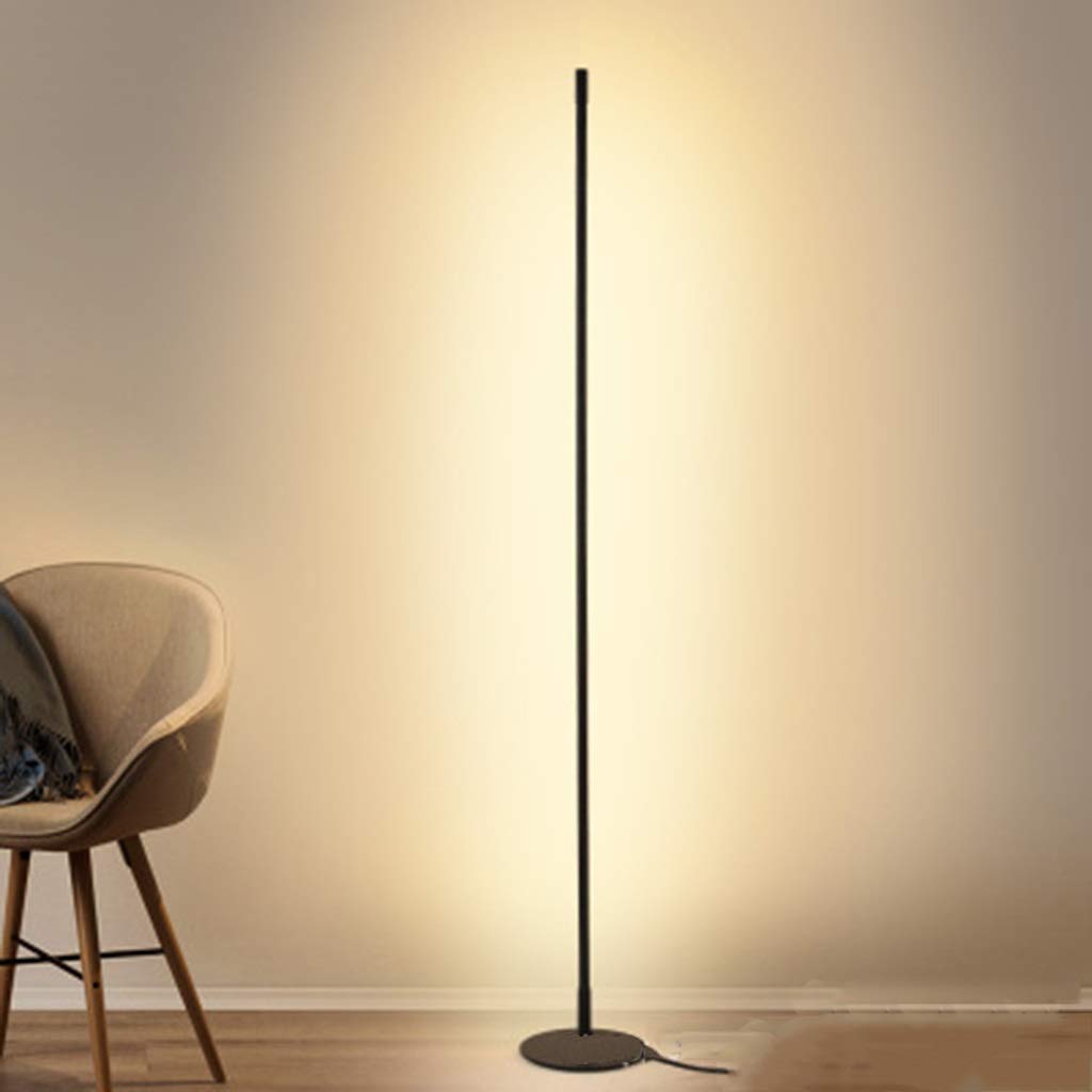 QFFL Adjustable Corner Floor Lamp with Vertical Design - Black 110V Standing Light for Office, Study & Living Room - Perfect for Reading, Working & Creating Cozy Atmosphere