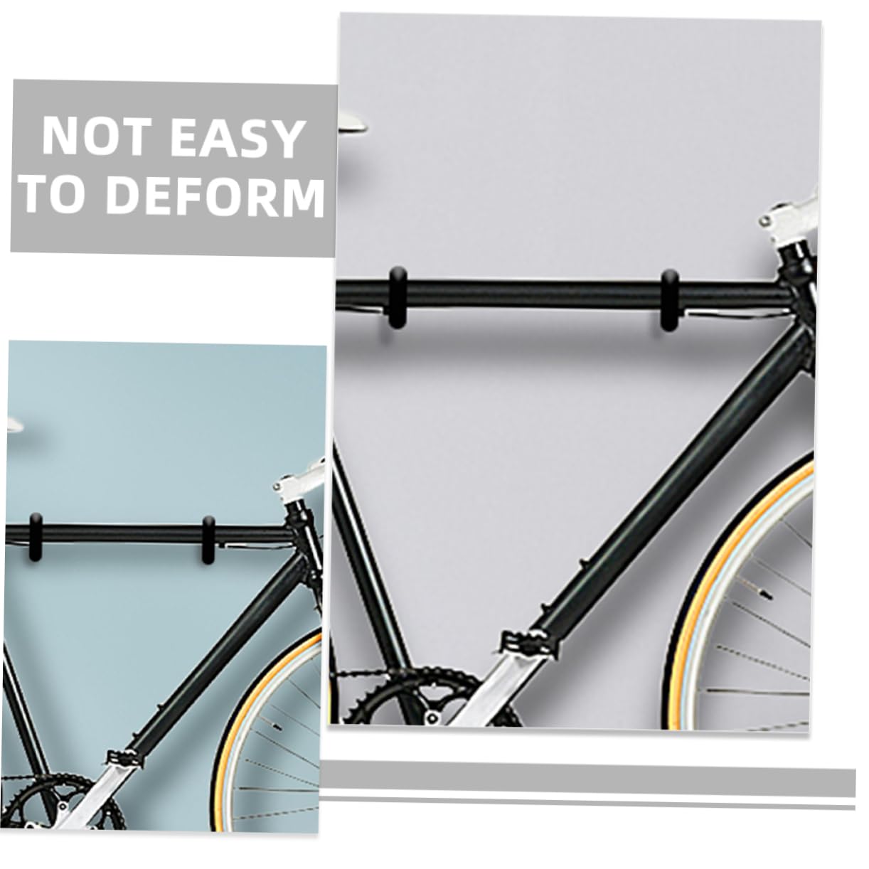 Hoement 8-Pack Heavy Duty Bike Wall Hooks - Garage Storage Rack for Bicycle Organization - Space Saving Bike Hangers for Home, Garden, Warehouse & Garage (Perfect for Vertical Bike Storage in Small Spaces)
