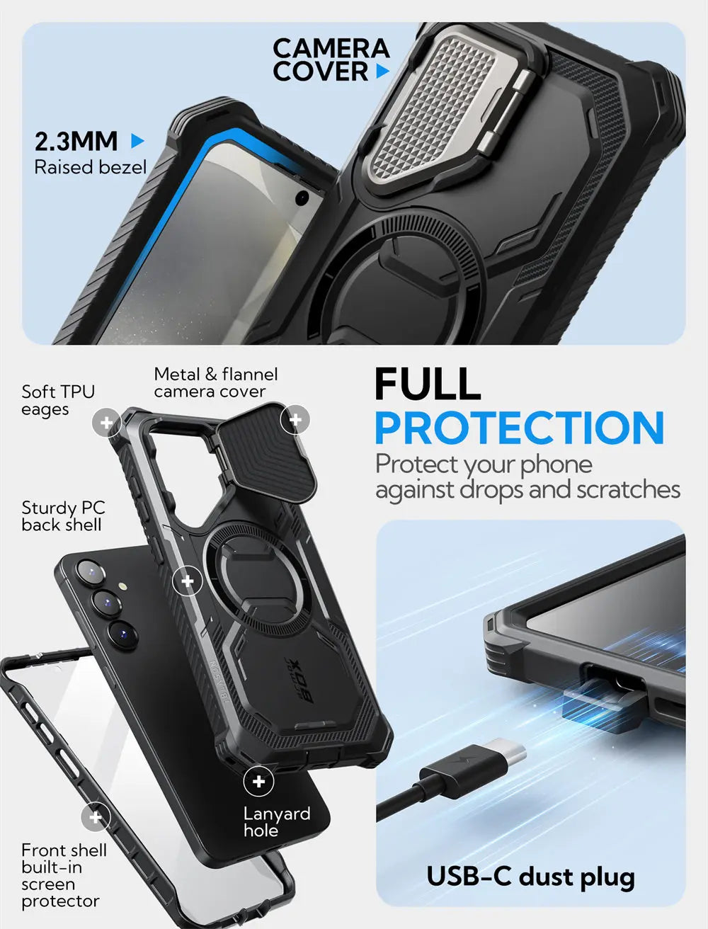 Galaxy S25 Plus Case - BLASON Armorbox Full Body Protective Cover with Military-Grade Drop Protection | Perfect for Outdoor Activities, Travel & Daily Use
