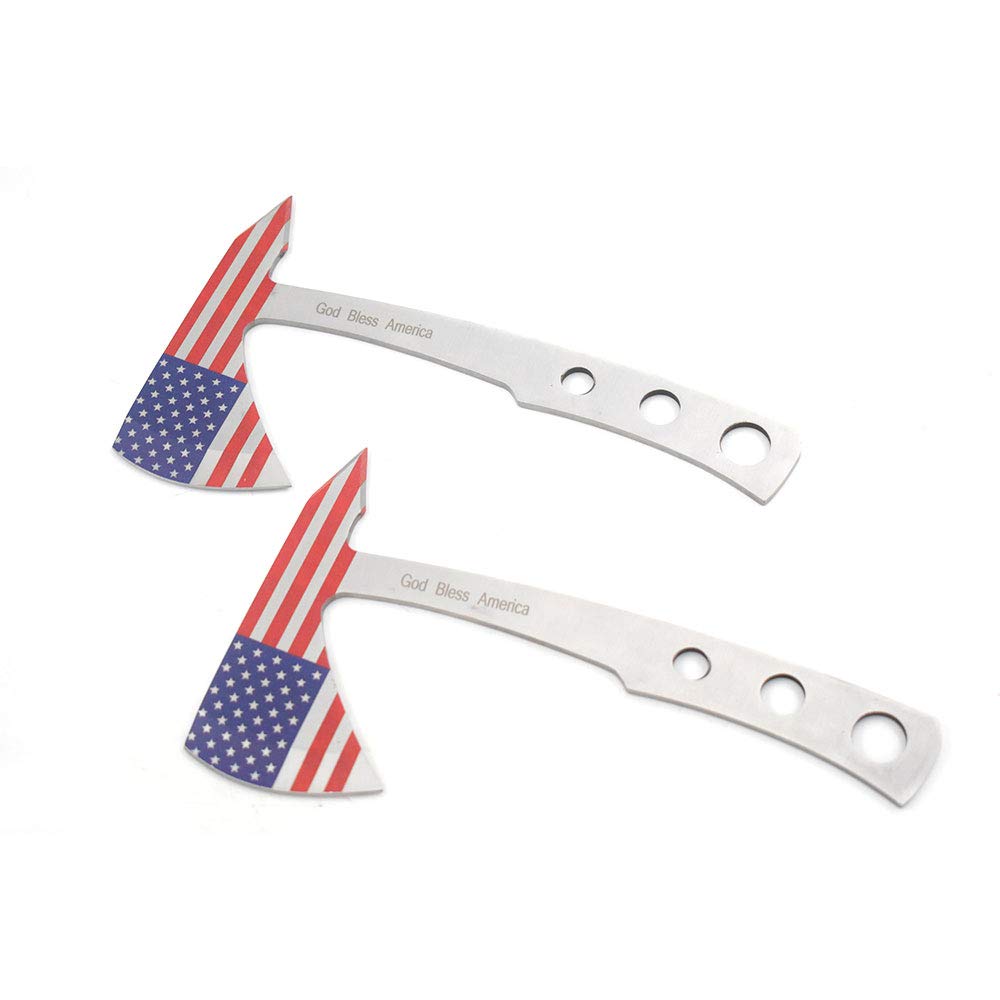 Snake Eye Tactical Compact Tomahawk - Camping Axe for Hunting, Fishing & Survival - Throwing Hatchet with USA Flag Design - Perfect for Outdoor Adventures, Bushcraft & Emergency Preparedness