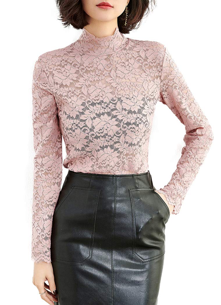 Floral Lace Long Sleeve Top with Camisole - Women's Plus Size Summer Blouse with Eyelash Trim for Casual & Dressy Outfits | Perfect for Date Nights, Office Wear & Special Occasions