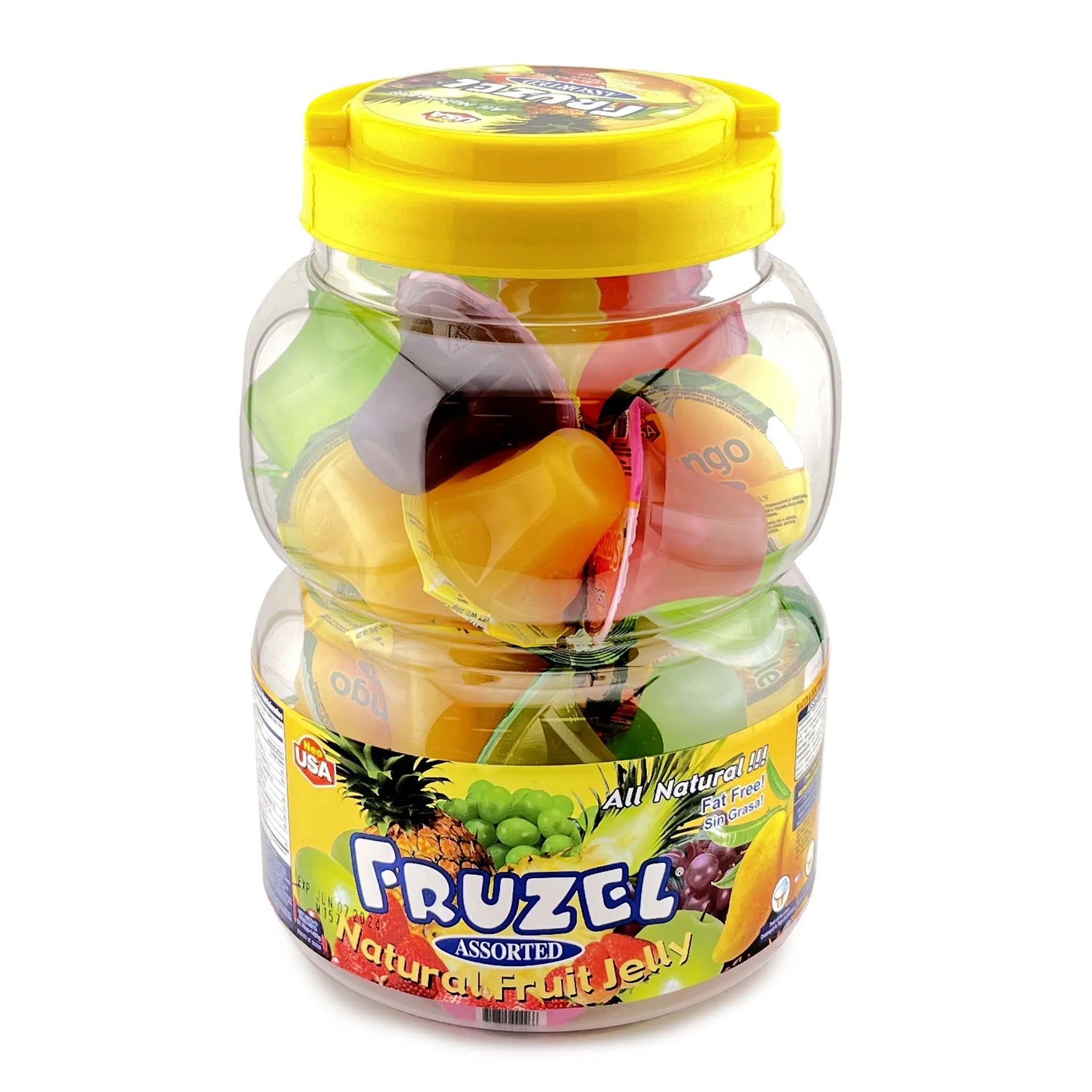 Fruzel Assorted Gelatin Snacks | 36 Count Tub | Perfect for Kids Lunchboxes, Party Favors & On-the-Go Snacking