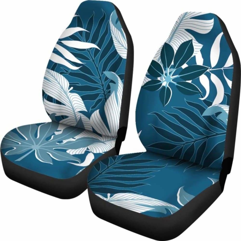Premium Blue Leaves Car Seat Covers - Universal Fit for Cars, Trucks & SUVs - Soft & Durable Protection - Perfect for Road Trips, Daily Commutes & Outdoor Adventures