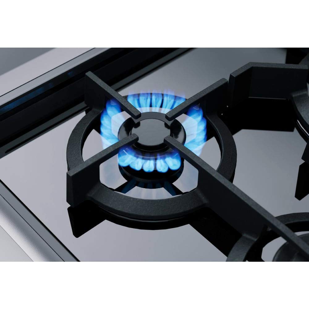 Brastemp 5-Burner Built-In Stainless Steel Gas Stove with Glass Top, Touch Timer & Auto Shut-Off - BYS5VCR 220V - Perfect for Modern Kitchens & Professional Cooking