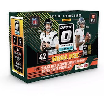 2024 Panini Optic Football Mega Box - Green Hyper Parallels | Limited Edition NFL Trading Cards | Perfect for Collectors, Fantasy Football Fans & Sports Memorabilia Enthusiasts