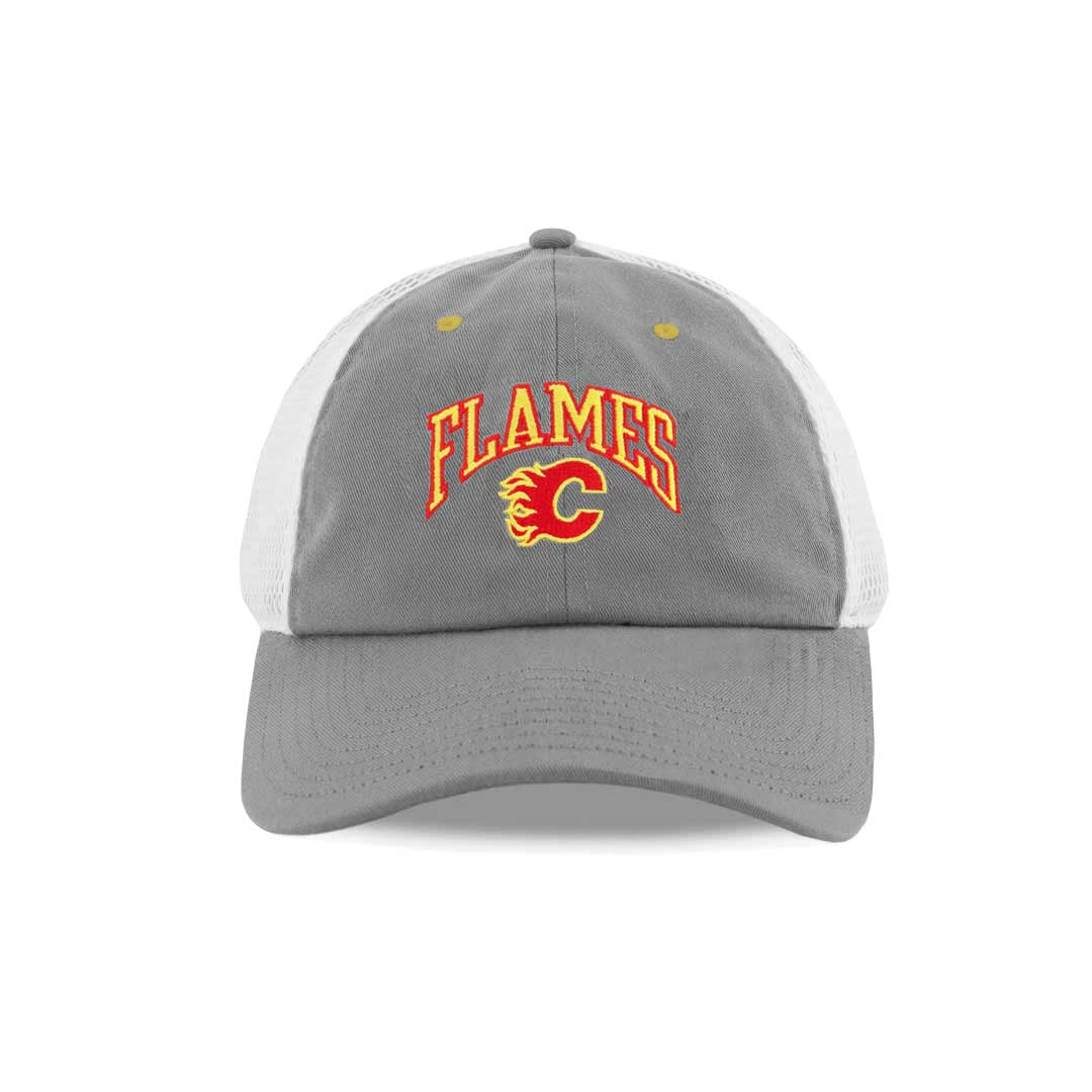 Adidas Calgary Flames Slouch Trucker Cap HY9044 A - NHL Hockey Fan Gear for Men & Women - Perfect for Games, Tailgating & Casual Wear
