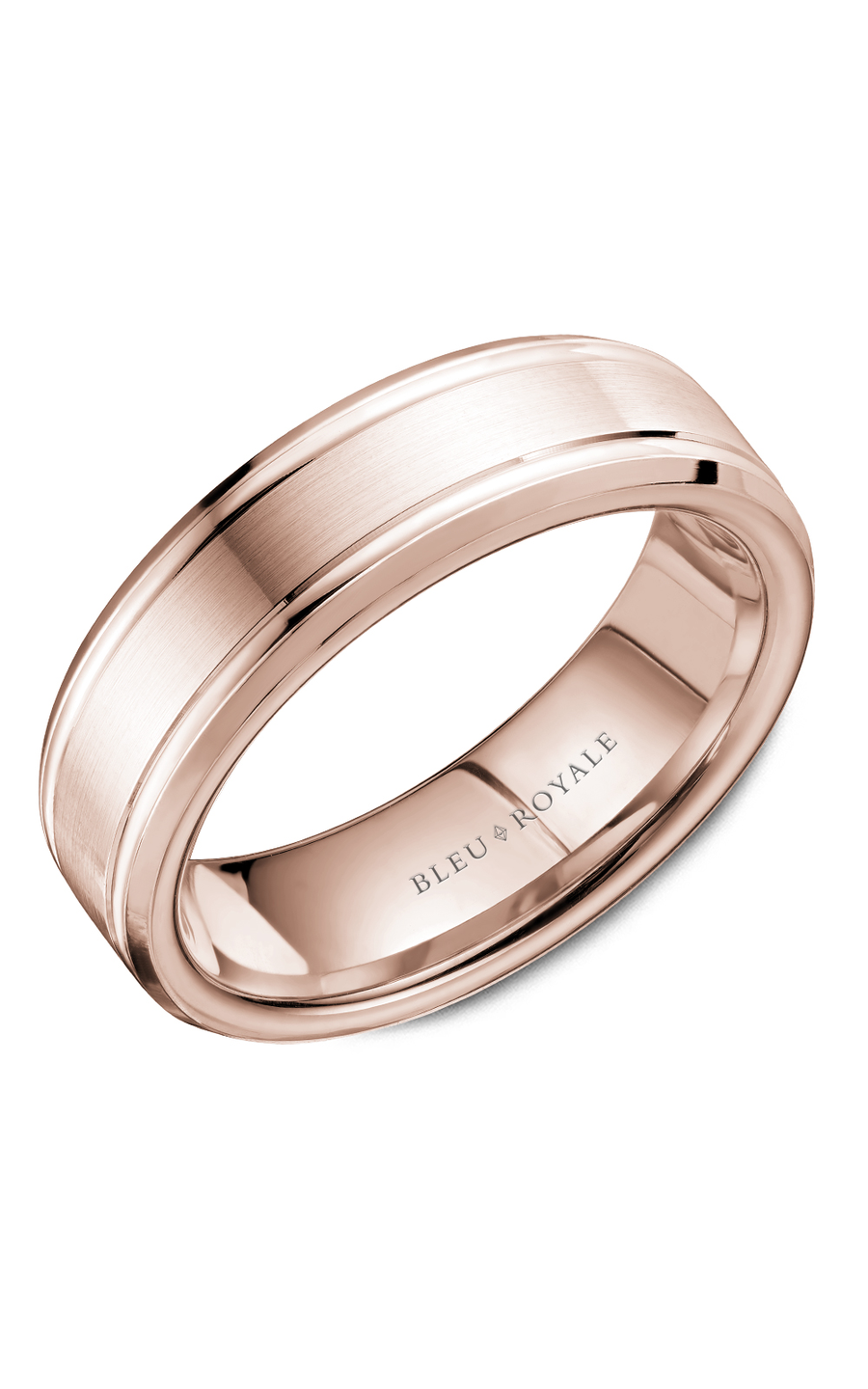 Bleu Royale Men's Wedding Band RYL 035R65 - 14K White Gold Classic Ring for Groom, Engagement & Anniversary Gifts | Perfect for Weddings, Proposals & Special Occasions