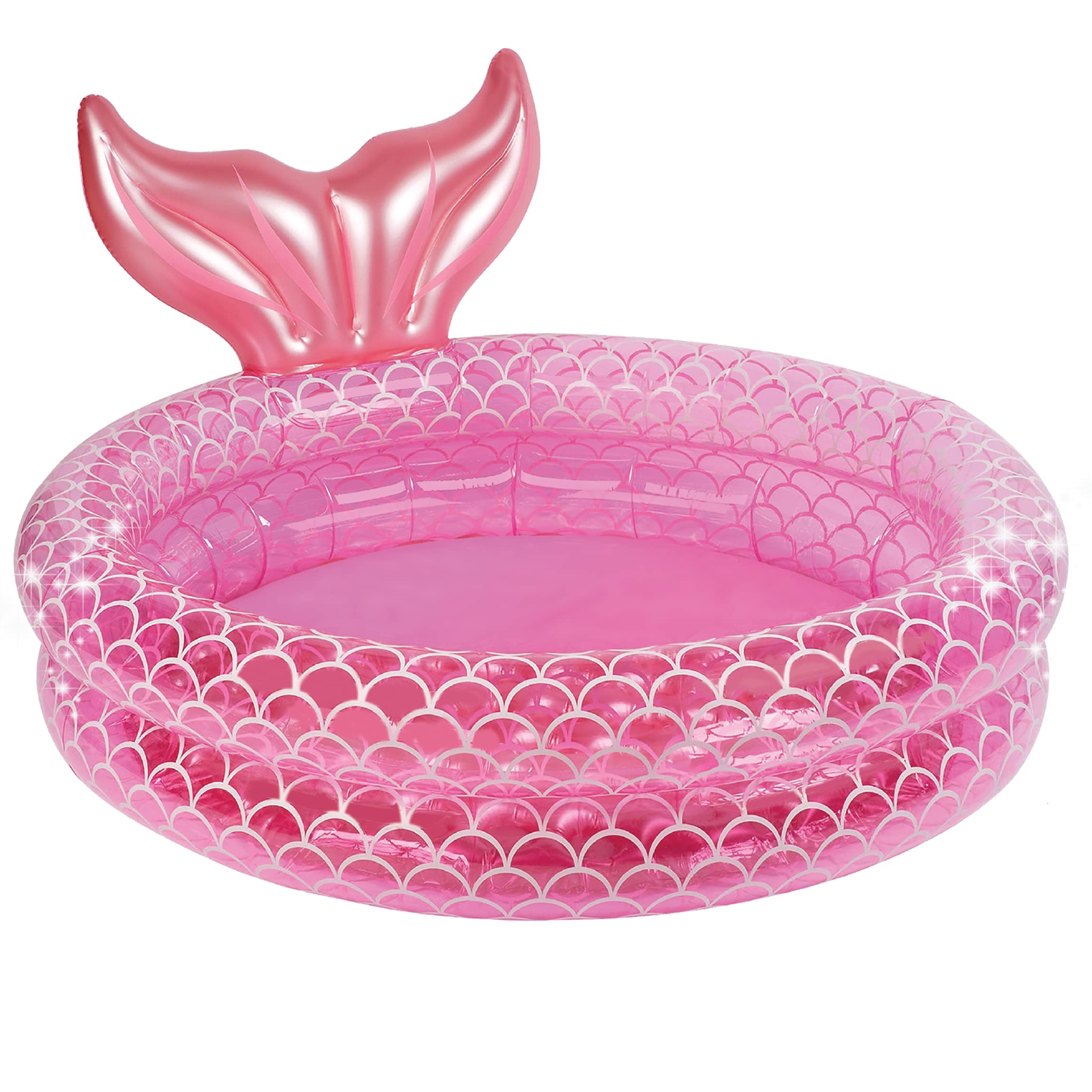 Splash Buddies Inflatable Pool Ride-On Fishtail Float - Fun Battle Game Pool Toy for Adults & Kids - Perfect for Summer Parties, Beach Trips, and Backyard Swimming Pools