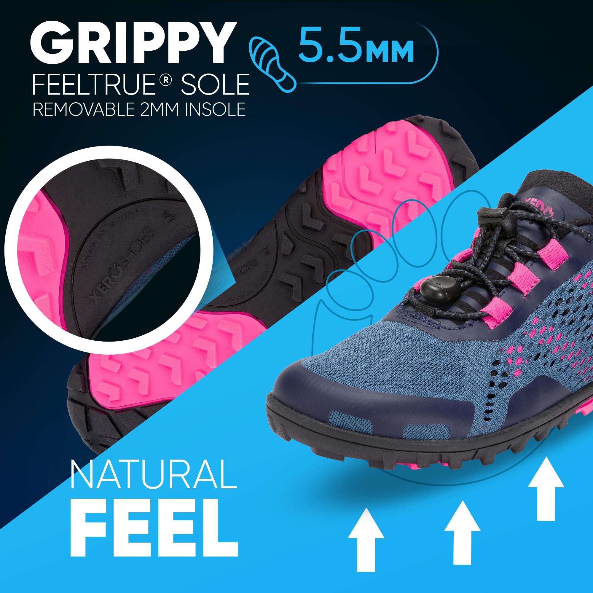 Xero Shoes Barefoot Water Shoes for Women - Aqua X Sport Minimalist Water Shoes with Wide Toe Box & Zero Drop Heel | Perfect for Beach, Hiking, Running, Swimming & Water Sports
