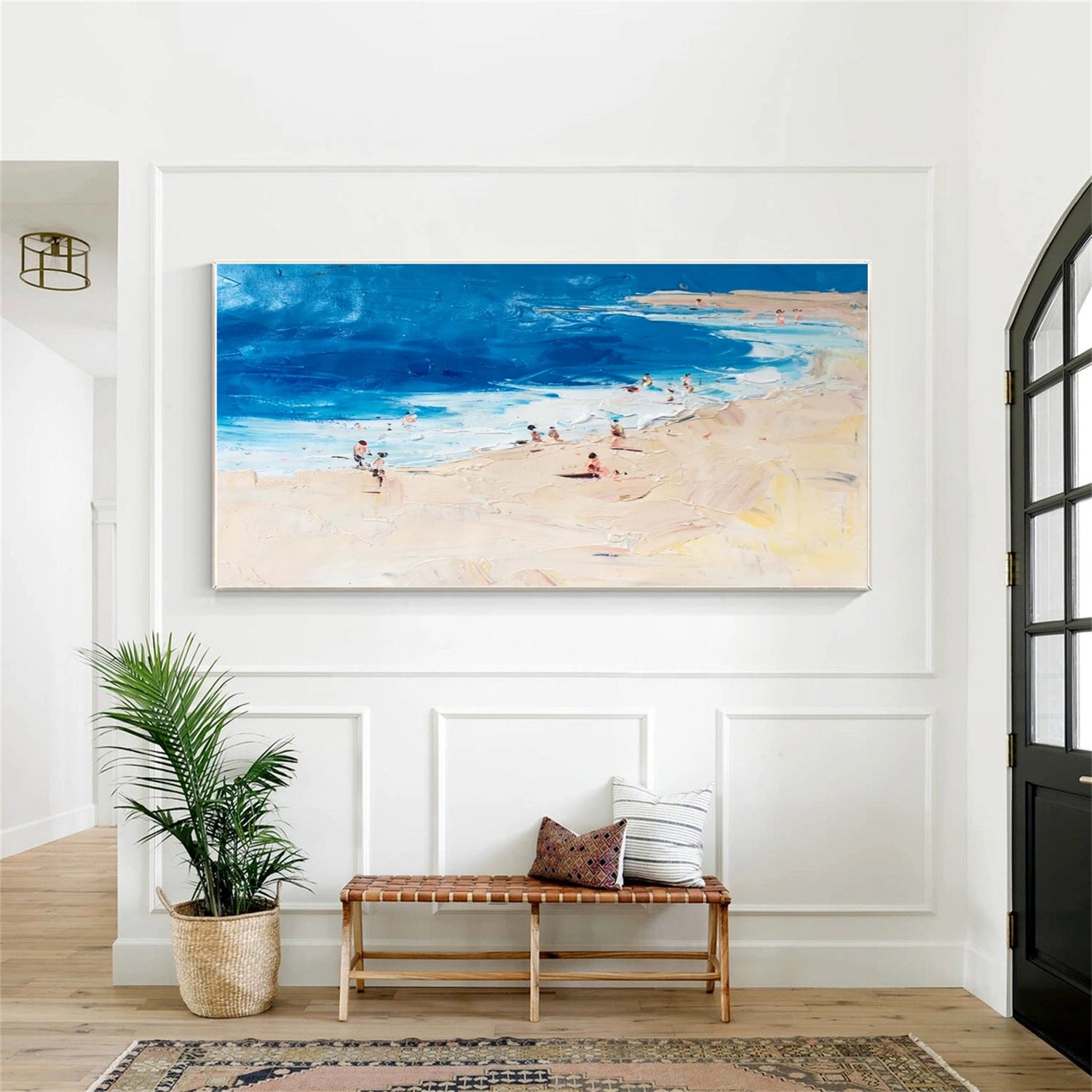 Seascape and Snowy Peak Painting #SP058 - Stunning Landscape Art for Home & Office Decor | Perfect for Living Room, Bedroom, or Gift