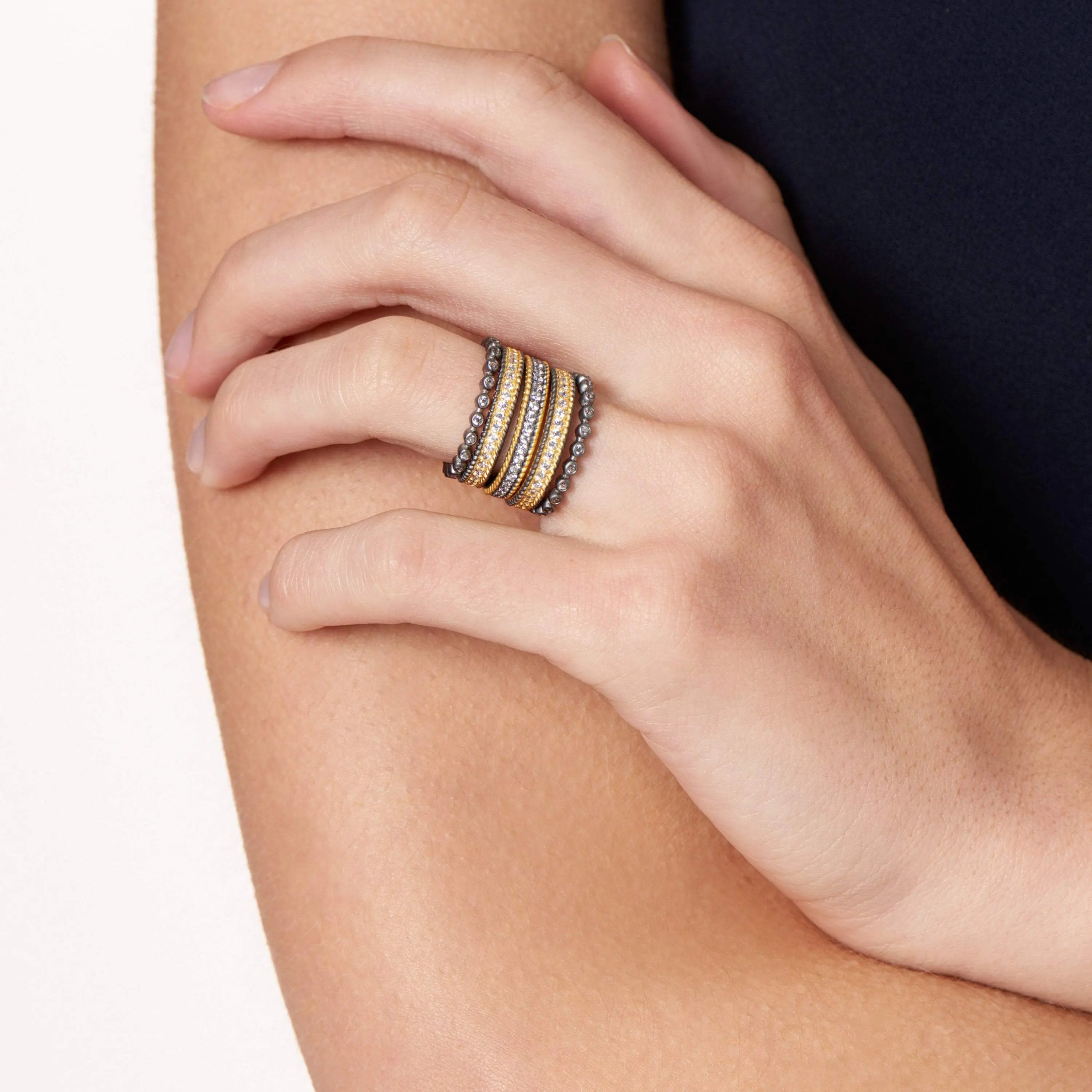 My Very First 5 Stack Ring Set - Trendy Adjustable Stackable Rings for Women - Perfect for Layering, Everyday Wear & Gift Giving