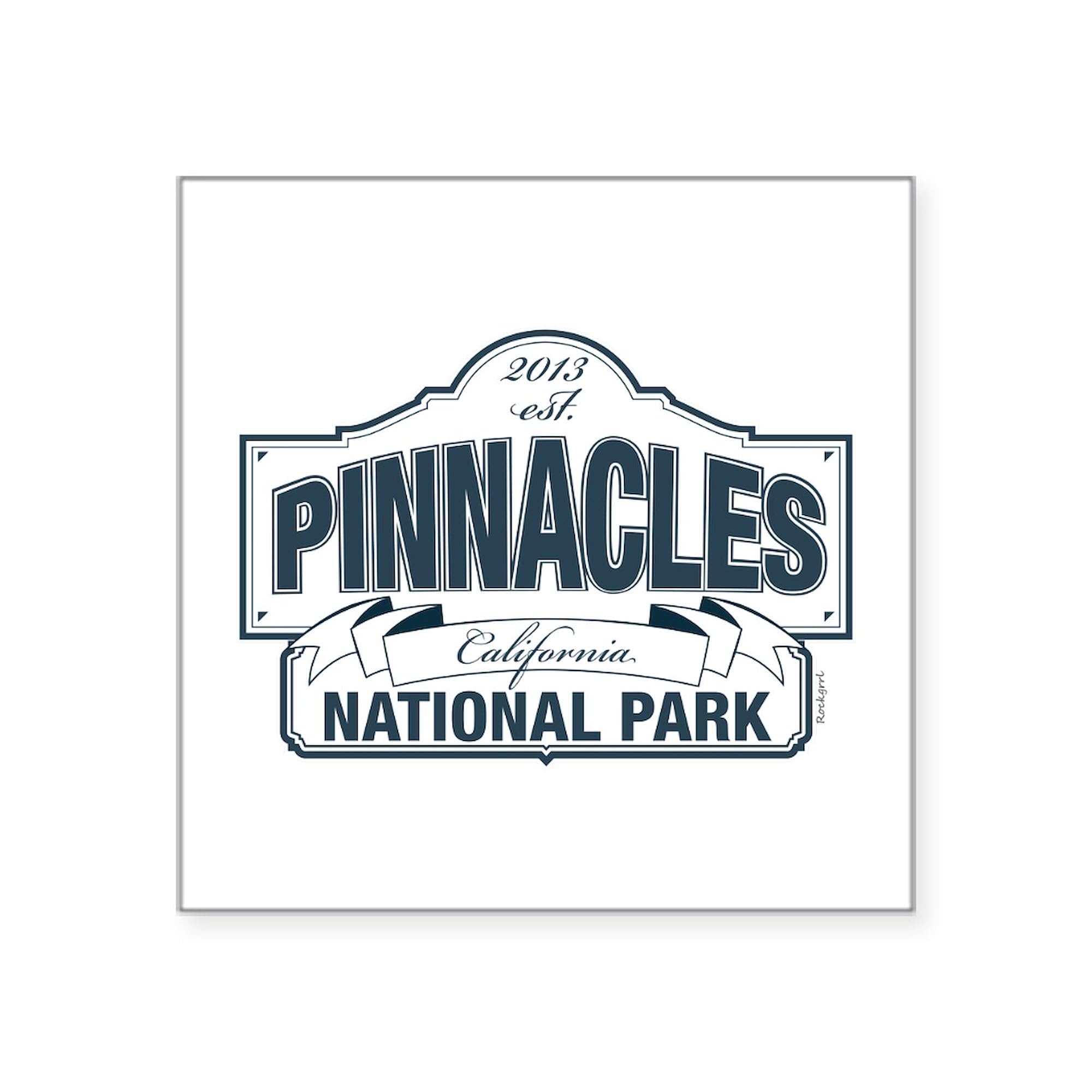 Pinnacles National Park 3x3 Inch Square Bumper Sticker - Waterproof Vinyl Car Decal for Windows, Laptops & Travel Gear - Perfect for Outdoor Enthusiasts & National Park Collectors