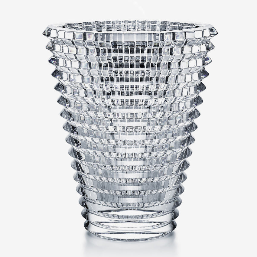 Baccarat Crystal Eye Vase Round - Elegant Handcrafted Glass Vase for Home Decor, Wedding Centerpiece, Luxury Gift & Tabletop Display