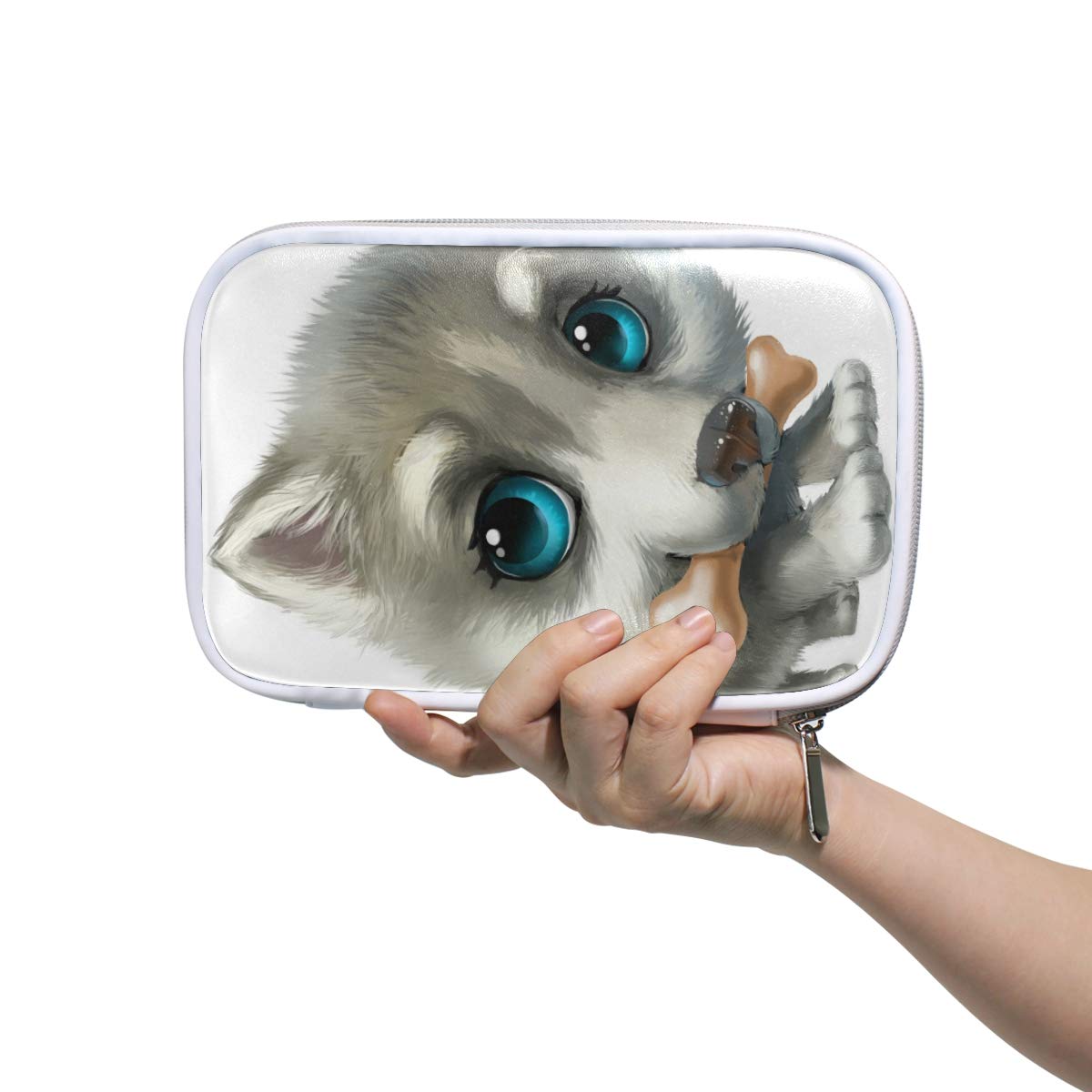 Sweet Husky Puppy Pen Pouch - Big Capacity Stationery Organizer for School & Office Use