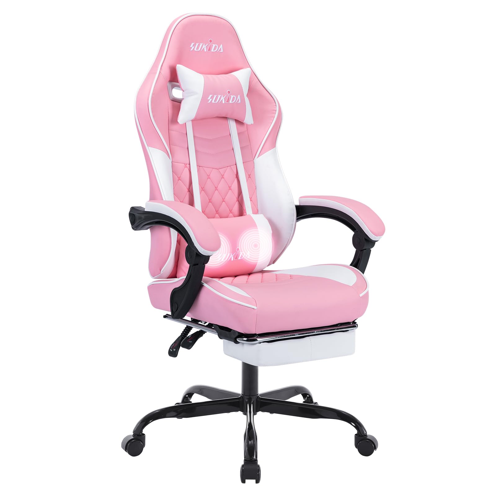 Ergonomic Gaming Chair with Lumbar Support & Massage - Adjustable Swivel Computer Chair for Adults - Perfect for Esports, Streaming & Office Work