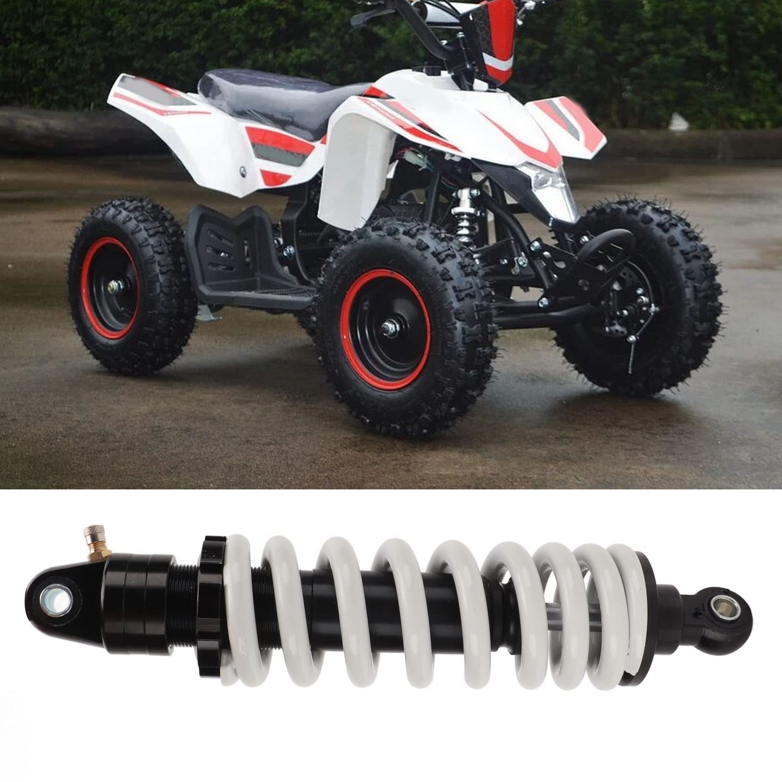 Universal Motorcycle Shock Absorber 290mm/11.42in - Heavy Duty Aluminum Alloy Steel Rear Suspension with Spring Damper - Replacement for Motorcycles, ATVs, Dirt Bikes & Off-Road Vehicles - Perfect for Trail Riding, Adventure Touring & Off-Road Racing