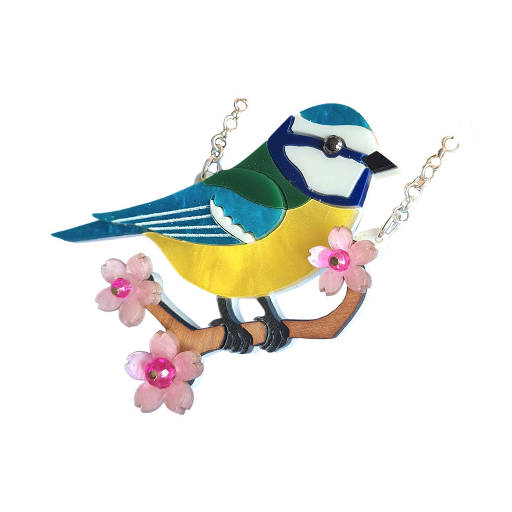 Bluetit Necklace by Cherryloco - Elegant Bird Pendant Jewelry for Women | Perfect Gift for Birthday, Anniversary & Everyday Wear