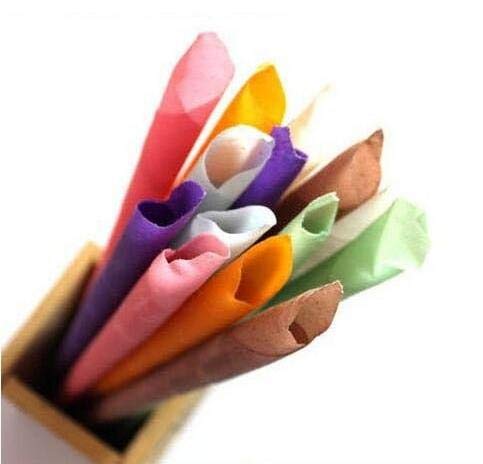 100 Pairs Natural Aromatherapy Ear Candles - 200pcs Conical Ear Wax Candles in 8 Colors for Relaxation & Wax Removal | Home Spa, Holistic Therapy & Self-Care Use