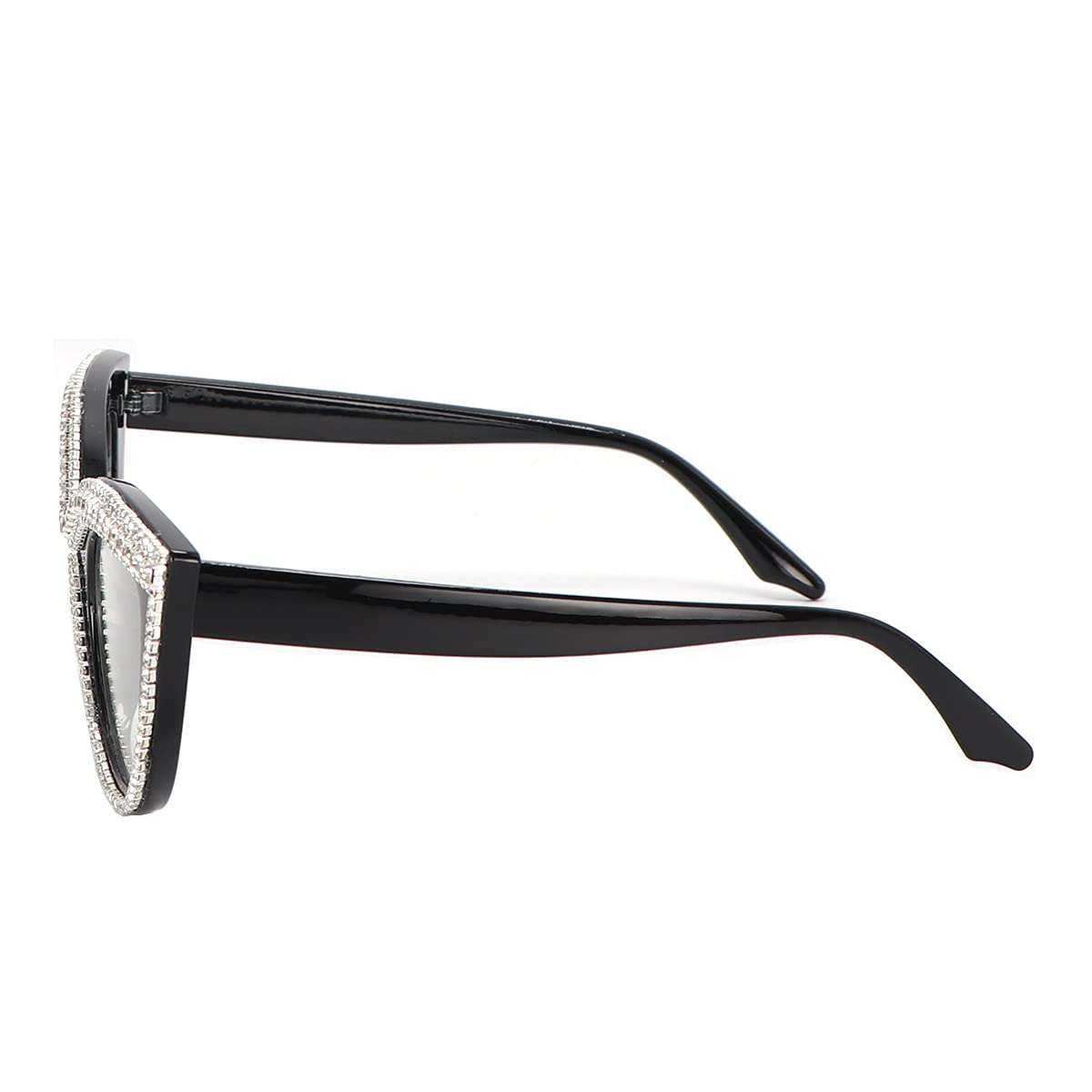 Sparkling Cat Eye Reading Glasses with Rhinestones - Blue Light Blocking Magnifying Readers for Women - Perfect for Reading, Computer Work & Fashion Accessories
