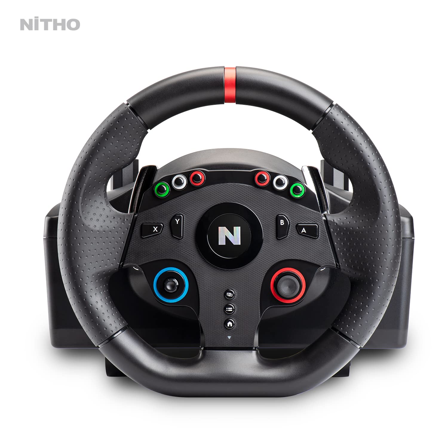 NITHO Drive Pro ONE 270 Degree Gaming Steering Wheel with Pedals & Shifter - Compatible with PS4, PC, Xbox One, Xbox Series X/S & Switch - Zero Dead Zone Racing Wheel for Simulation Games & Drifting