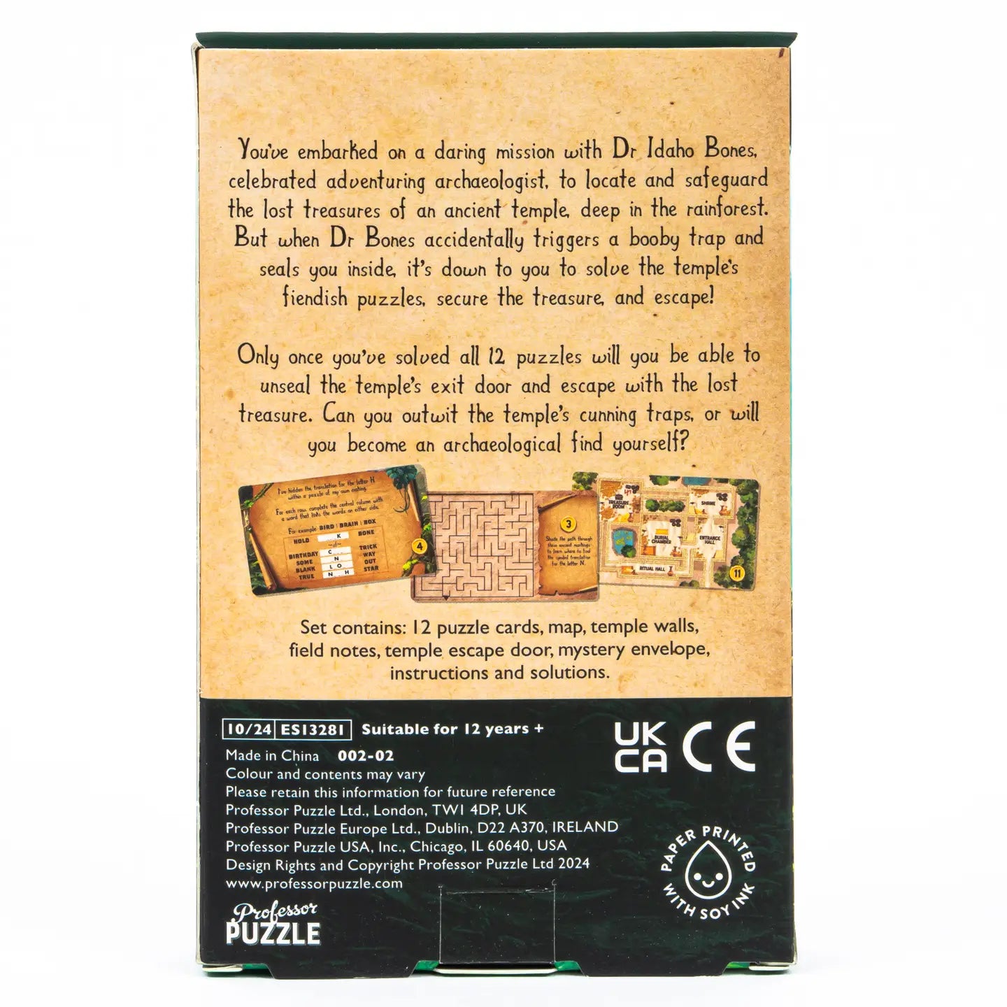 Escape Room Board Game - Escape From The Lost Temple Adventure Game for Family & Friends | Perfect for Game Nights, Team Building & Party Entertainment
