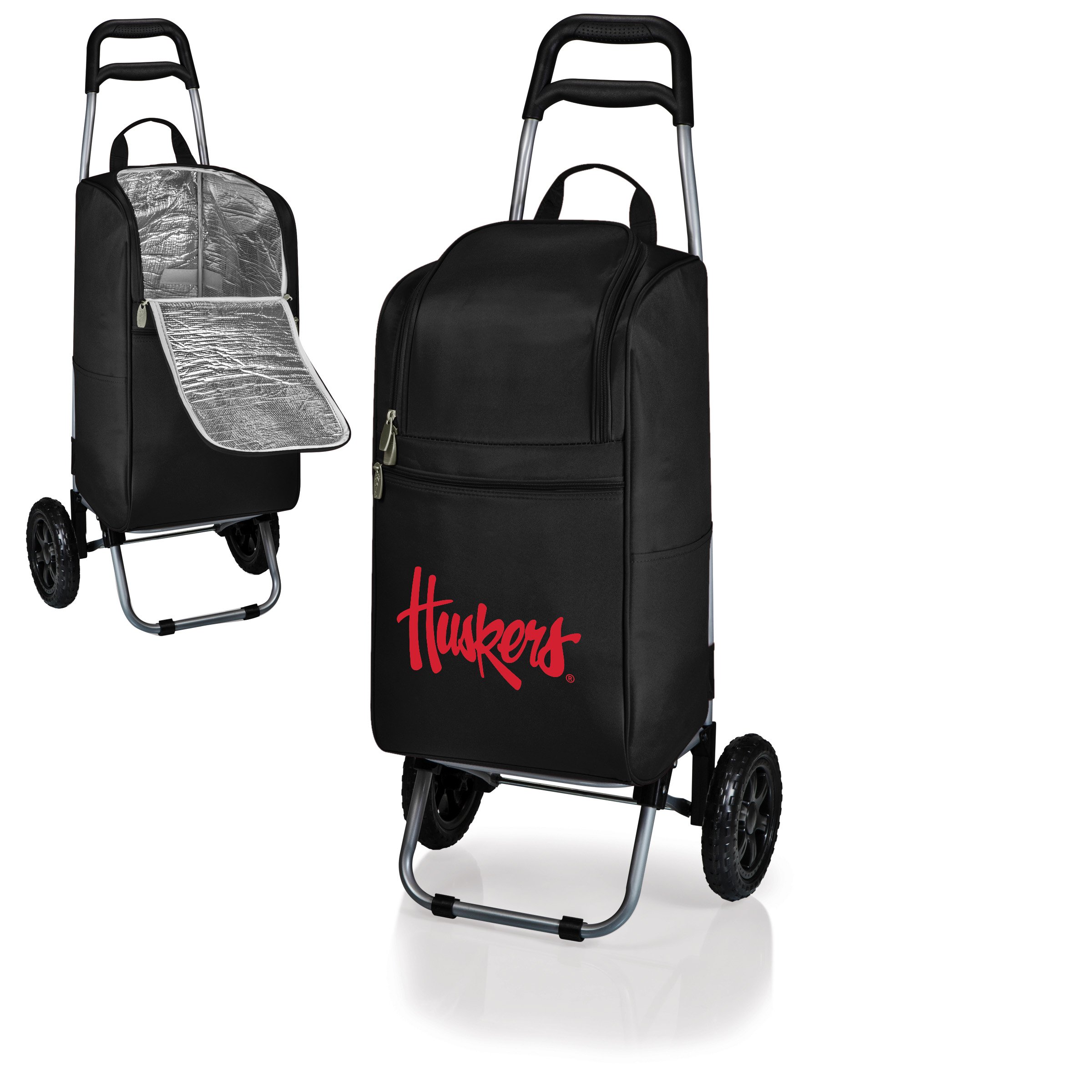 NCAA Insulated Rolling Cooler with Wheels - Portable Cart for Tailgating, Picnics, and Outdoor Events