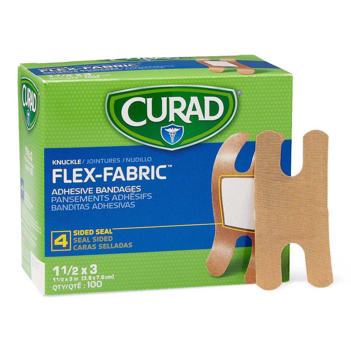 CURAD Fabric Adhesive Bandages for Wounds - Waterproof & Flexible First Aid Bandages for Cuts, Scrapes & Blisters - Ideal for Home, Office & Travel First Aid Kits