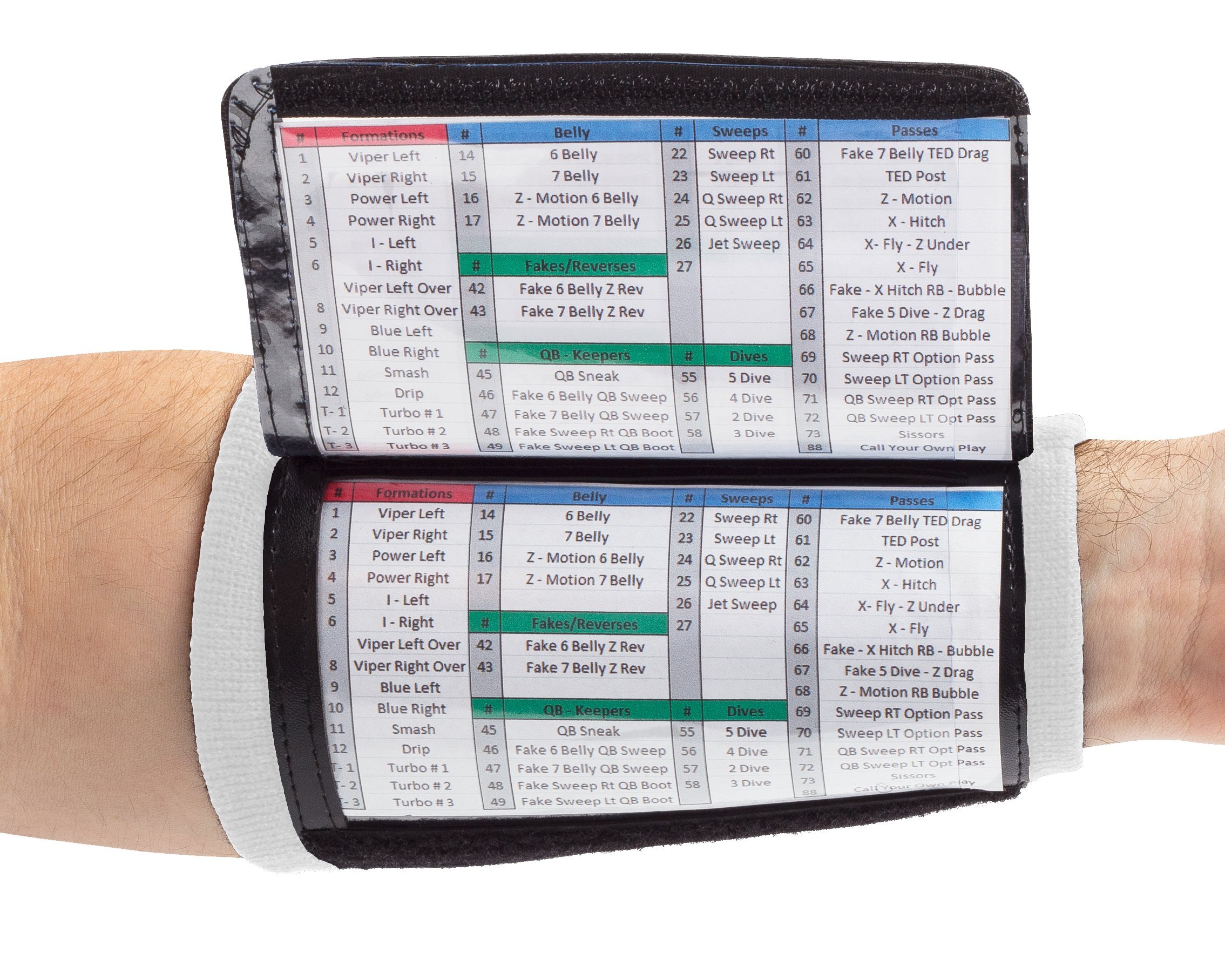 WristCoaches Football Play Wristbands for Youth Quarterbacks - Durable Softball Wristbands with Playbook Signs - Perfect for Game Day, Practice & Coaching Sessions