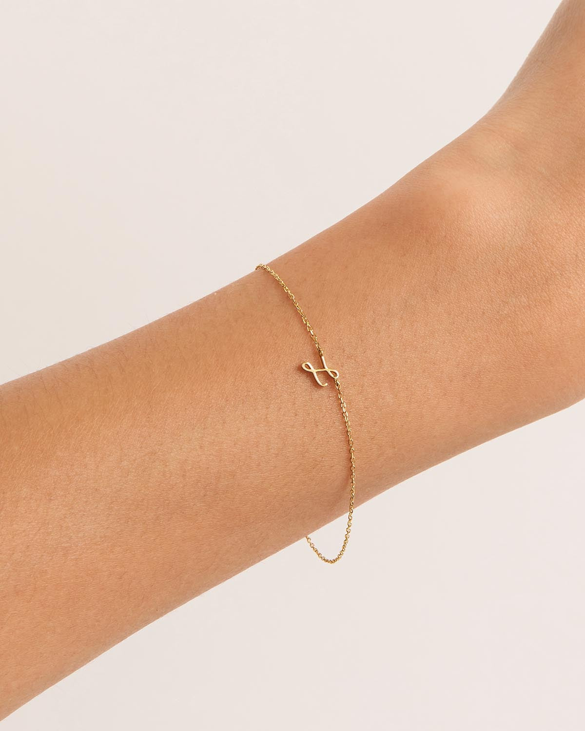 14K Solid Gold Love Letter Bracelet - Dainty & Elegant Jewelry for Women, Perfect Gift for Anniversary, Valentine's Day & Special Occasions