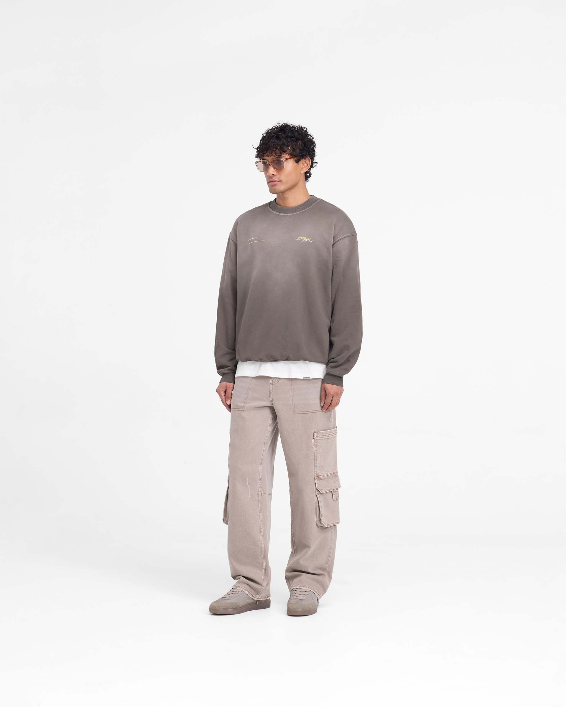 Patron Of The Club Sweater - Premium Washed Olive Pullover for Men & Women | Cozy Casual Wear for Fall & Winter | Perfect for Outdoors, Travel, and Lounge