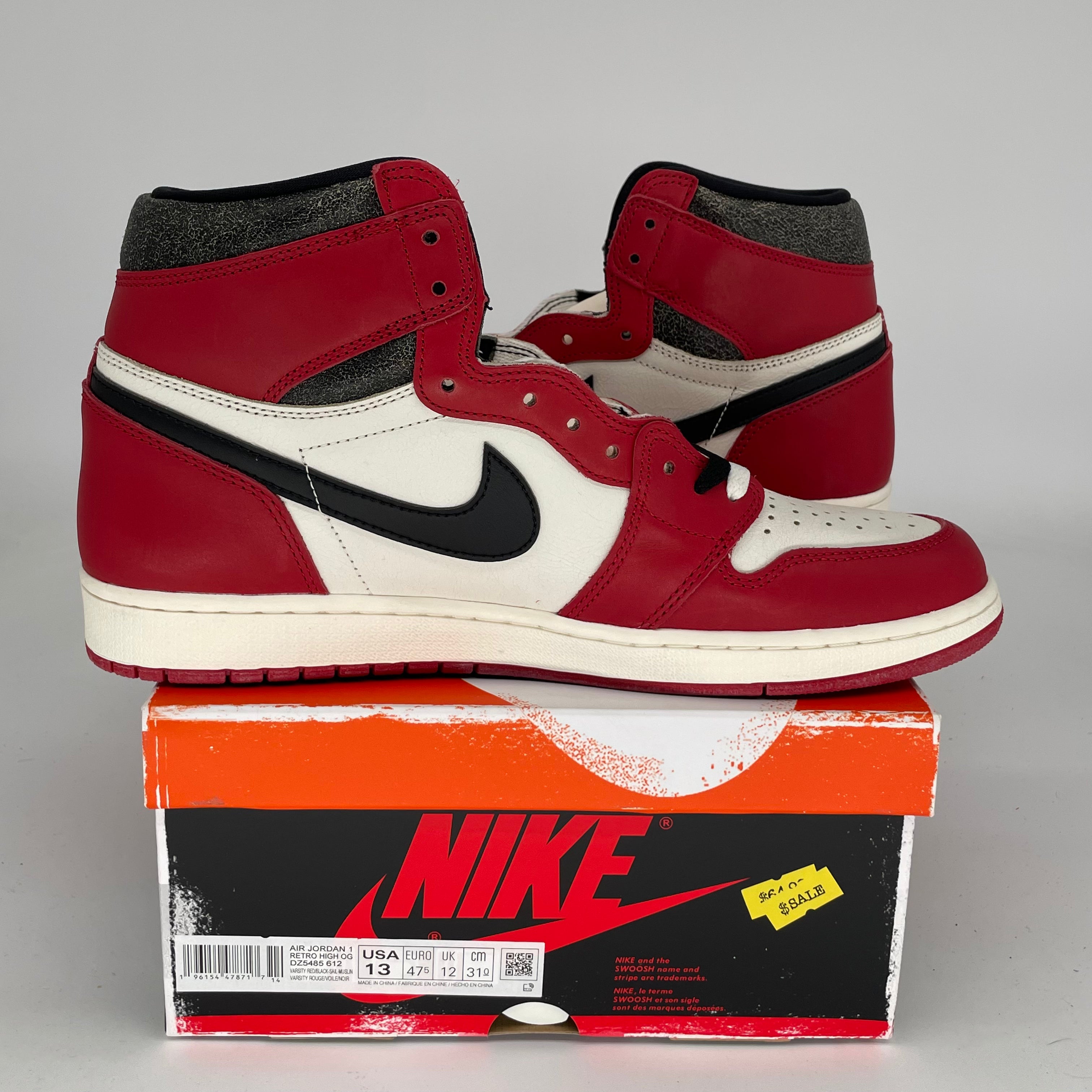Original Title: AIR JORDAN 1 LOST AND FOUND SIZE 13 DZ5485 612   Optimized Title: **Authentic Air Jordan 1 Lost and Found Retro High OG Sneakers - Men's Size 13 (DZ5485-612) - Perfect for Basketball, Streetwear & Sneaker Collectors**