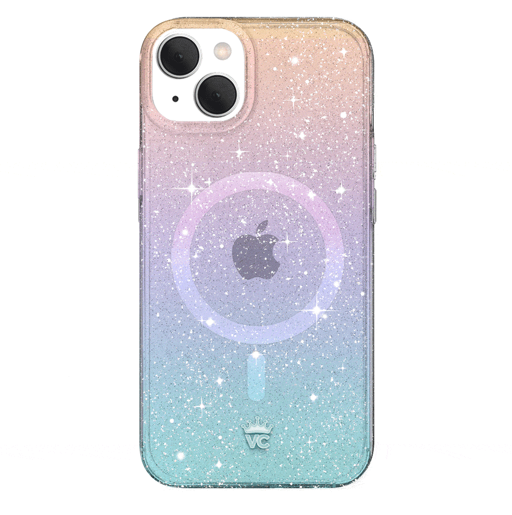 Ombre Stardust Glitter iPhone Case - Sparkling Protective Cover for iPhone 13/14/15 - Trendy Fashion Accessory for Women & Girls - Perfect for Parties, Daily Use & Gift Giving