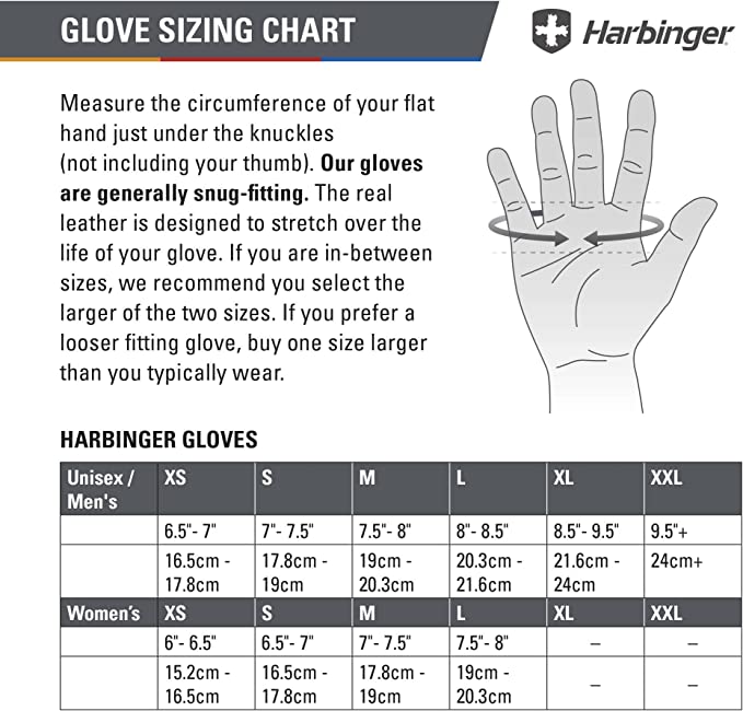 Harbinger Unisex Flexfit Gloves 2.0 - Black Weightlifting Gloves for Gym, CrossFit & Workout - Breathable & Comfortable Training Gloves for Men & Women