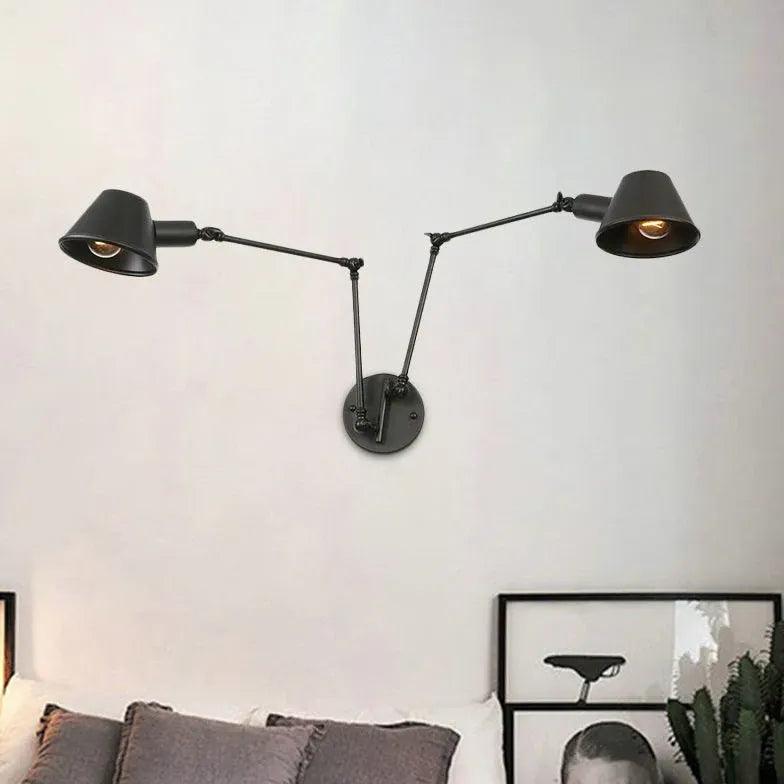 Multi-Arm Adjustable Industrial Wall Lights - Dimmable LED Workshop Lighting for Garage, Warehouse & Factory - Perfect for Task Lighting & Workspaces